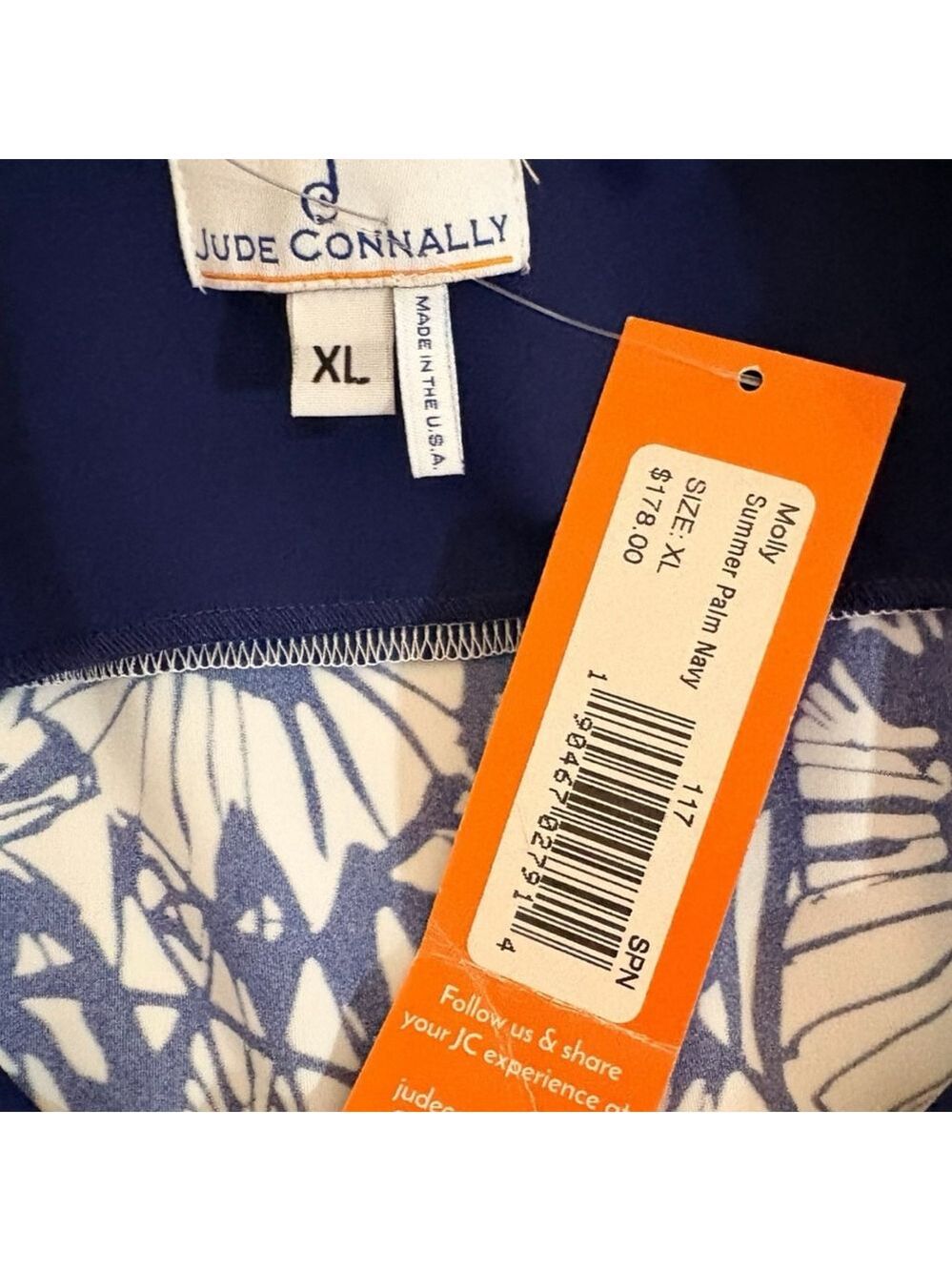 Jude Connally Molly Summer Palm Print Sleeveless Dress Size XL (PTP 19”) NWT - Picture 6 of 7